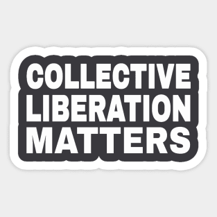 Collective Liberation Matters - White - Back Sticker